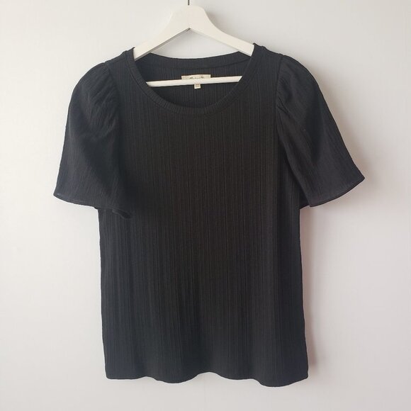 madewell Flutter-Sleeve Weavemix Ribbed Top size XS - Picture 1 of 6